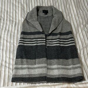 Tahari Gray Striped Vest
